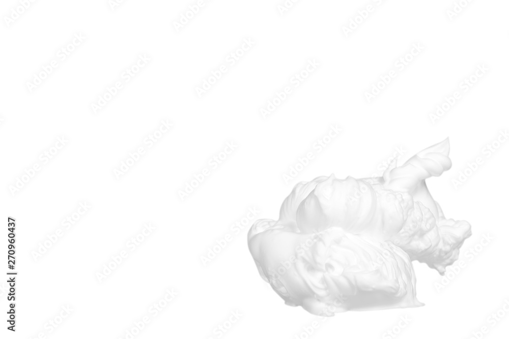 White foam bubbles, beauty smooth mousse, close up photo. White foam bubbles, beauty smooth mousse, close up photo.