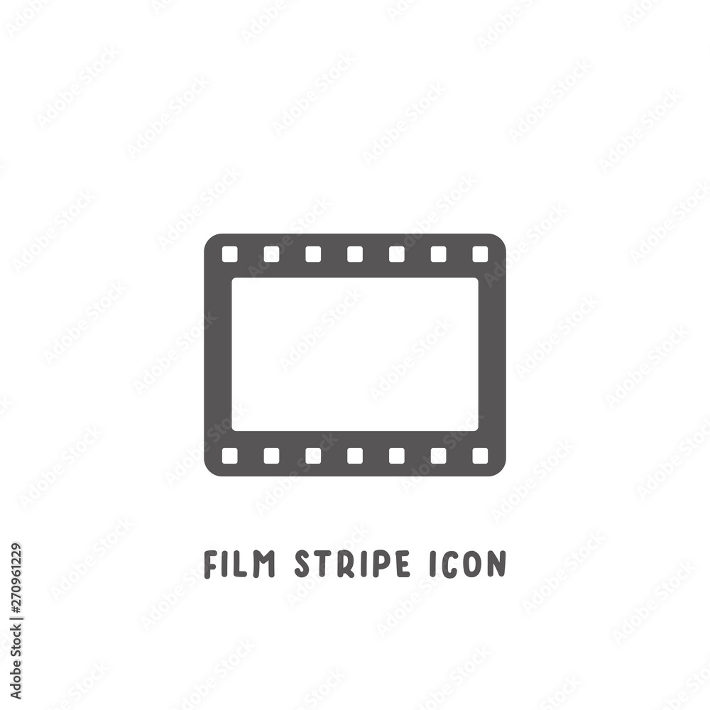 Film stripe icon simple flat style vector illustration.