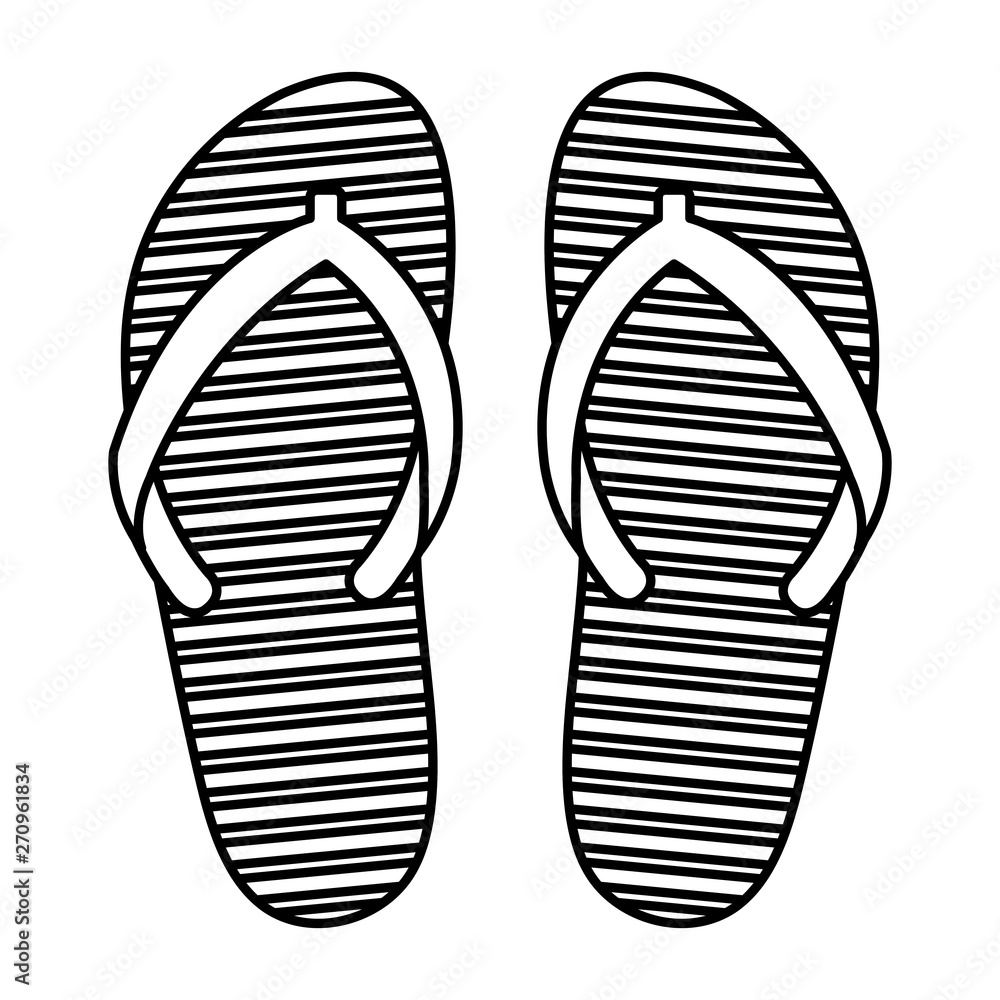 summer flip flops accessories icon summer flip flops accessories icon