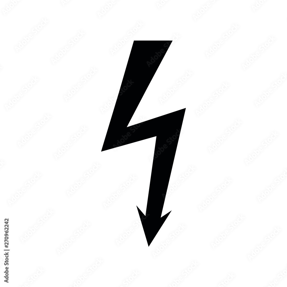 Blitz Spannung Symbol Stock-Vektorgrafik