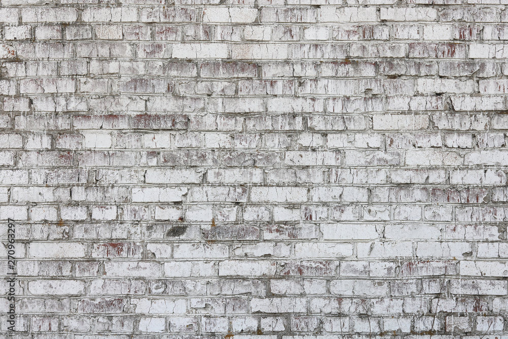 Gray brick background with old painted brick texture in loft style Gray brick background with old painted brick texture in loft style