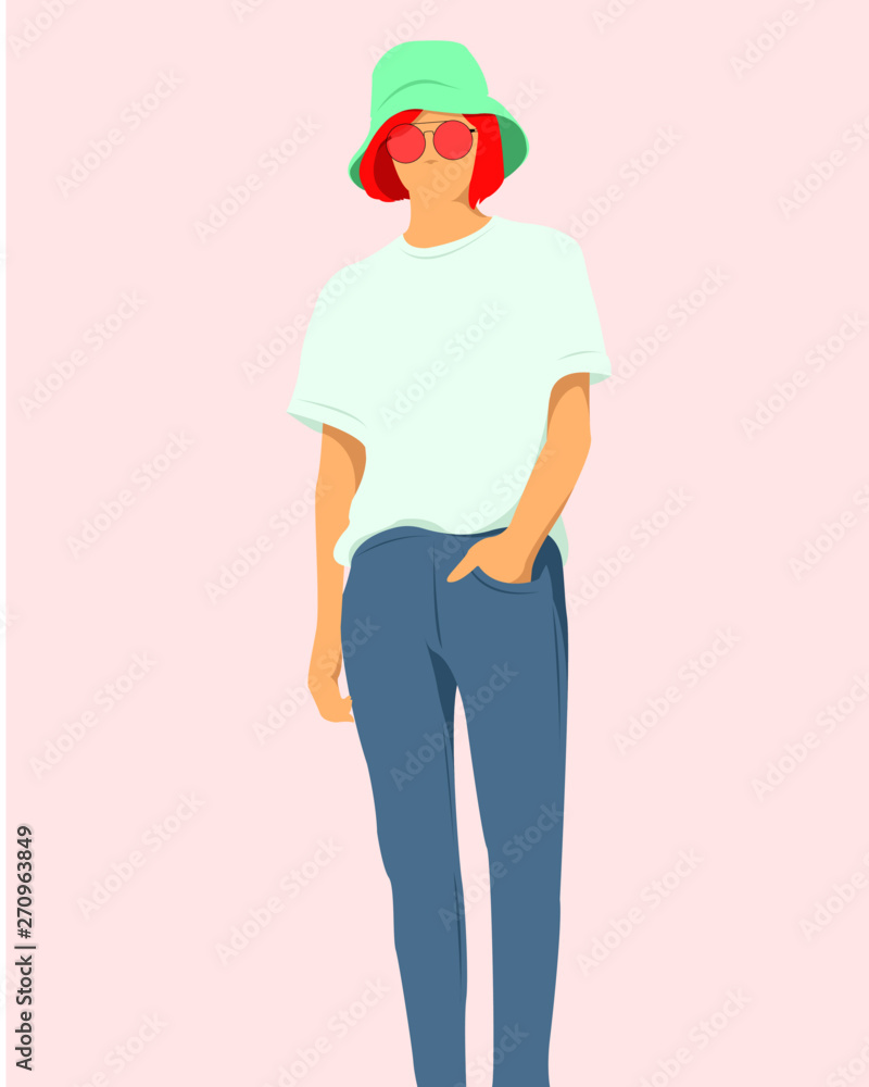 Glasses girl vector Glasses girl vector