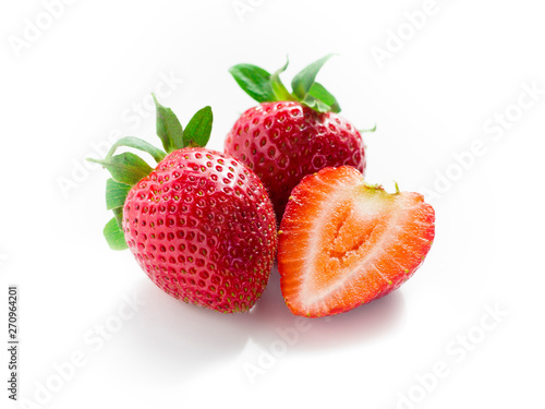 strawberry berries on a white background. Isolated
