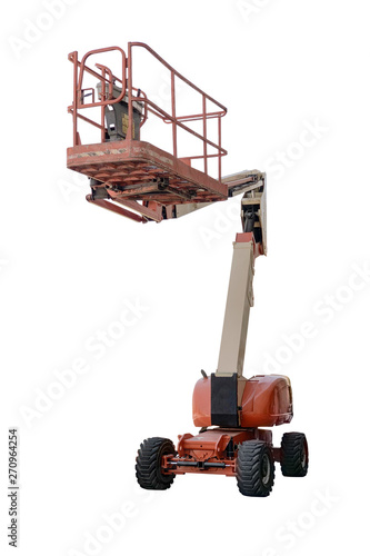 industrial lift isolated on white background photo