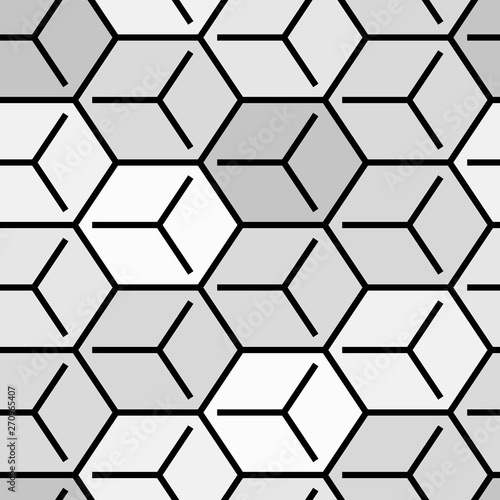 Isometric diagonal gray cube geometrical vector pattern © faraktinov
