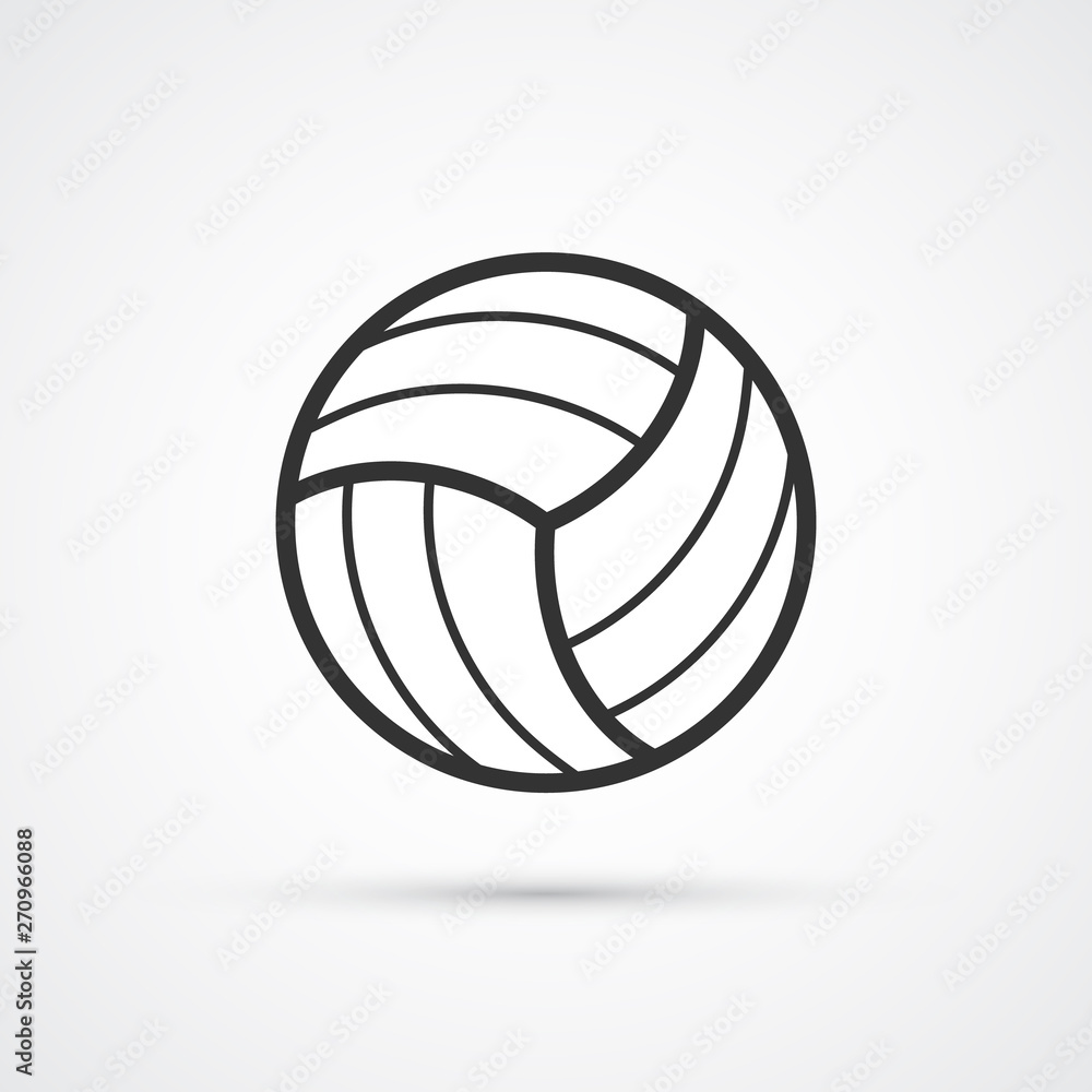 Volleyball black line smart Icon. Vector eps10