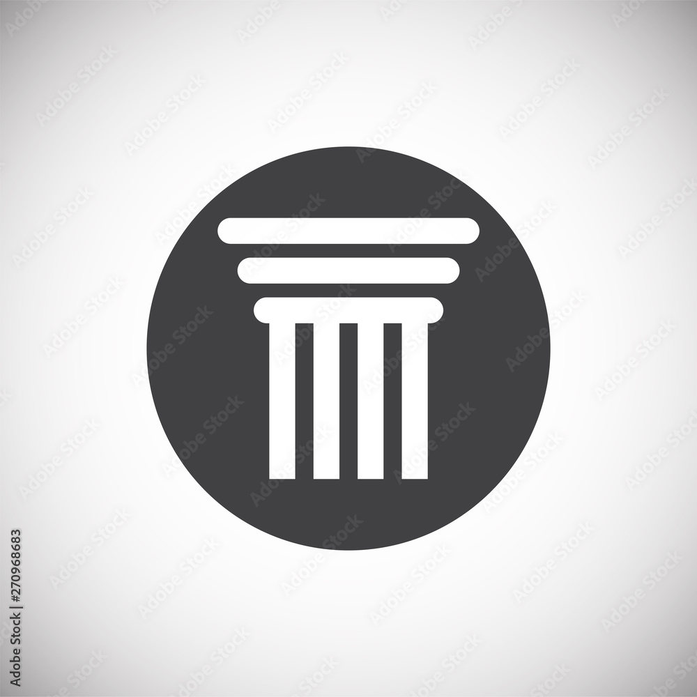Column icon on background for graphic and web design. Simple illustration. Internet concept symbol for website button or mobile app. Column icon on background for graphic and web design. Simple illustration. Internet concept symbol for website button or mobile app.