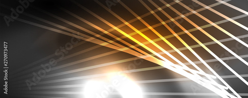 Color light with lines, outer space background, bright rays