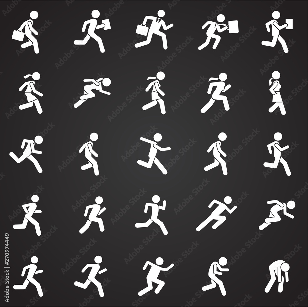 Running related icons set on background for graphic and web design. Simple illustration. Internet concept symbol for website button or mobile app. Running related icons set on background for graphic and web design. Simple illustration. Internet concept symbol for website button or mobile app.