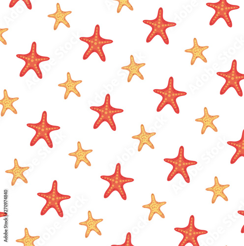 summer starfish animals pattern background