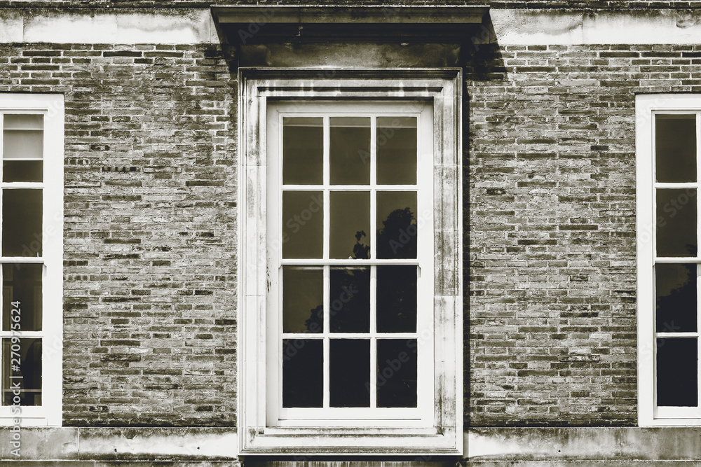Georgian Sash Window in black and white tone Georgian Sash Window in black and white tone