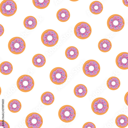 delicious sweet donuts pattern background