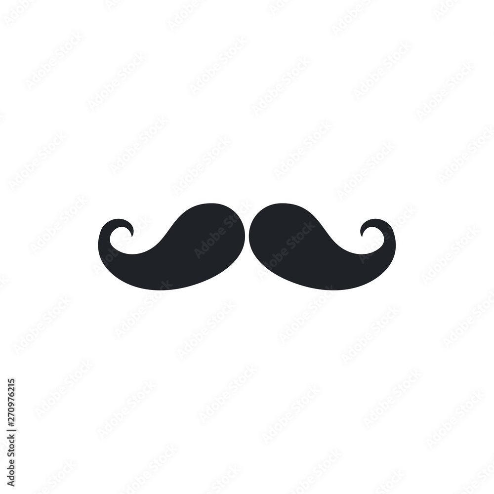 Italy mustache icon on white background. Simple illustration of italy mustache vector icon for web Italy mustache icon on white background. Simple illustration of italy mustache vector icon for web