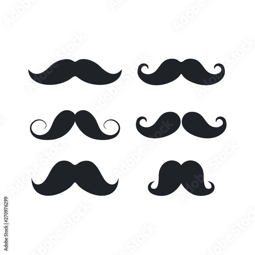 Set italy mustache icon on white background. Simple illustration of italy mustache vector icon for web