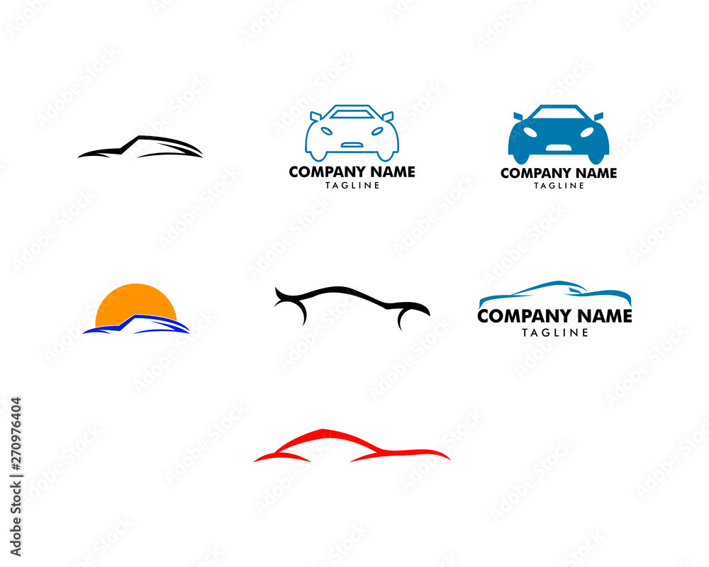 Set of Car logo template vector illustration Set of Car logo template vector illustration