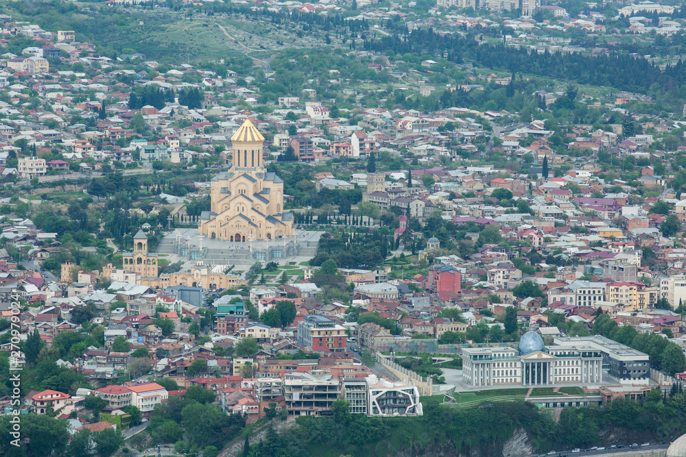 the building of the President and the Central Cathedral of Georgia Tbilisi