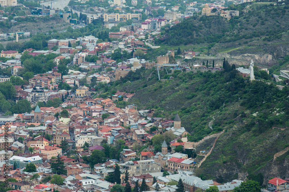 panorama of the city top view of Tbilisi Georgia