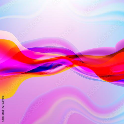 Colorful Flow Poster With Line Banner