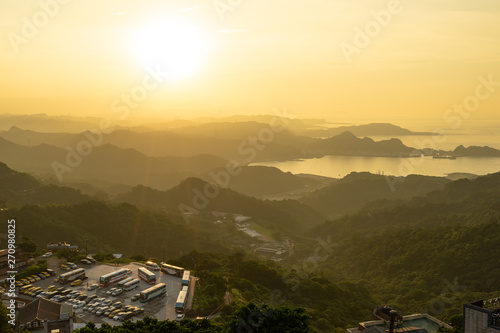 台湾 九份（九ふん）市街夕景 photo