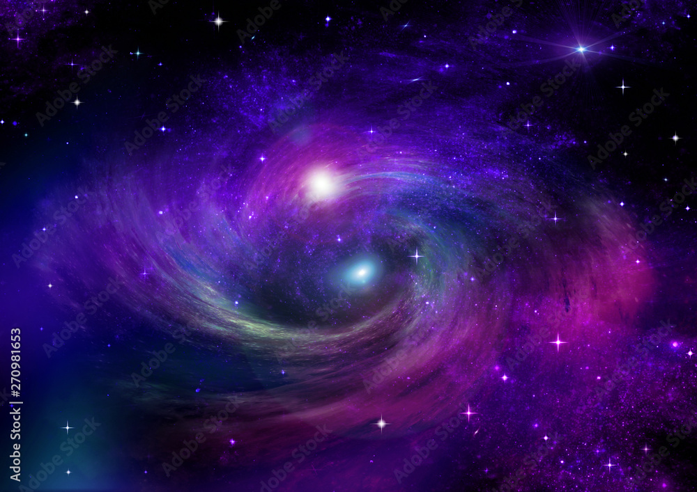 galaxy in a free space galaxy in a free space