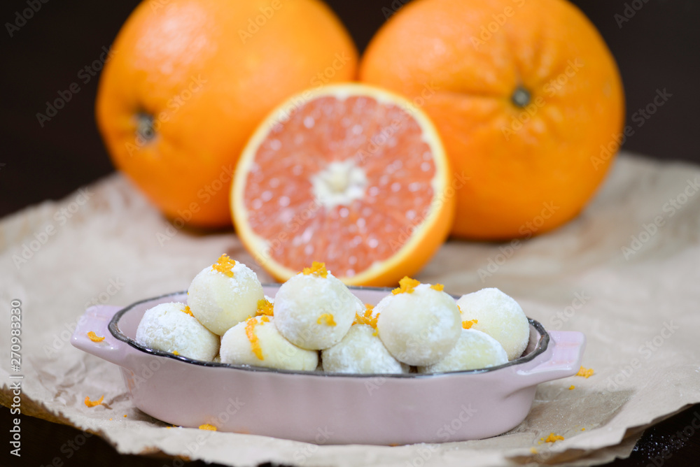 White Chocolate Truffles With Orange White Chocolate Truffles With Orange