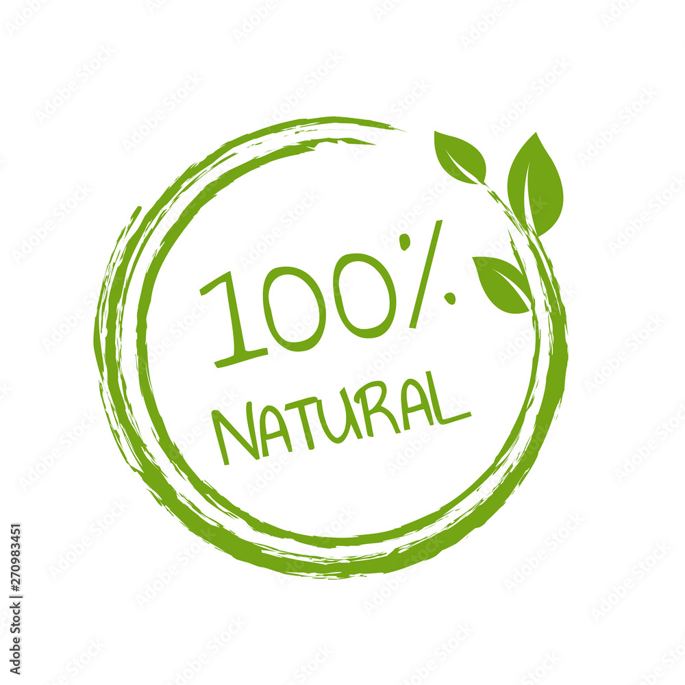 100% Natural Product White Background - obrazy, fototapety, plakaty 