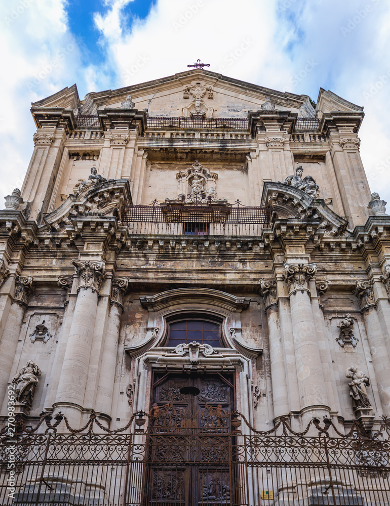 Saint Benedict Church in Catania on the island of Sicily, Italy Saint Benedict Church in Catania on the island of Sicily, Italy