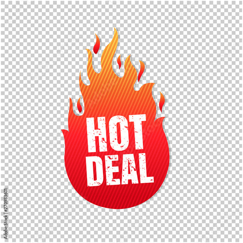 Red Hot Deal Label Isolated Transparent Background