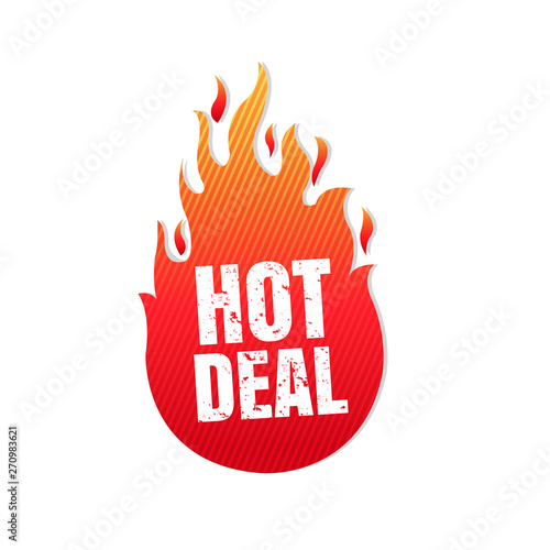 Red Hot Deal Label Isolated White Background