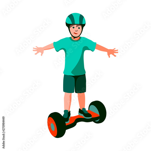 Boy on a hoverboard