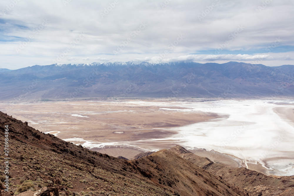 View of Badwater Basin from Dante's View point in Death Valley National Park. California, USA