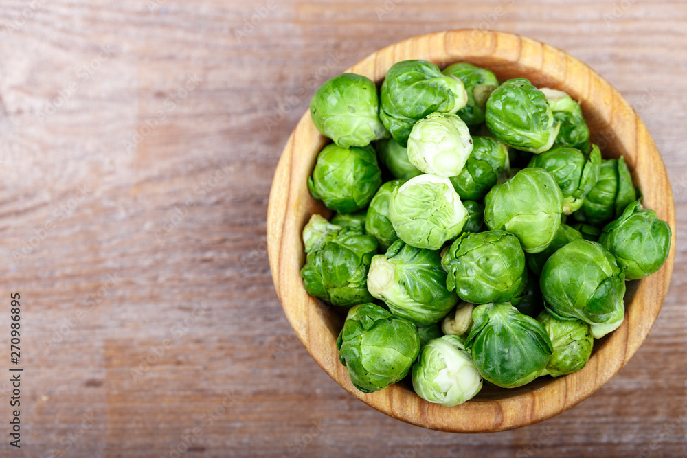 Brussels sprouts top view