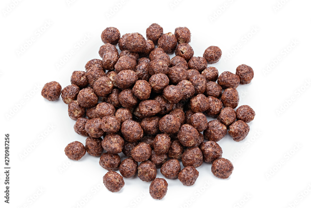 chocolate balls scattered on white background chocolate balls scattered on white background