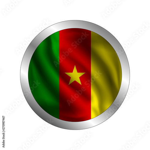 Waving Cameroon's flag, the flag of Cameroon, vector illustration.. Free Download Waving Cameroon's flag, the flag of Cameroon, vector illustration.. - GFXLoad