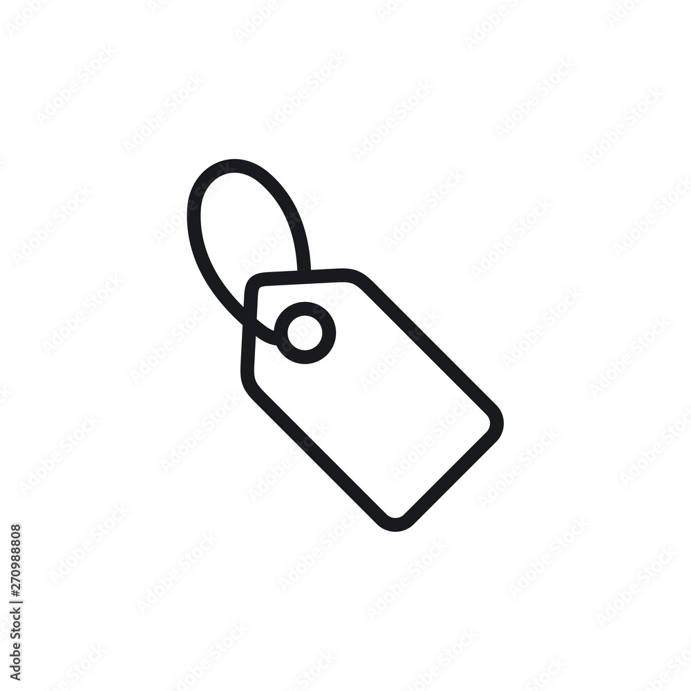 Fototapeta premium Label line icon. Price tag icon line symbol vector on white background