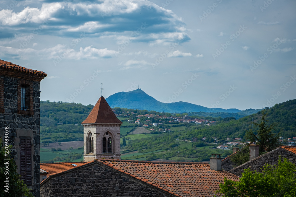 Rooftops with Puy de dome in background