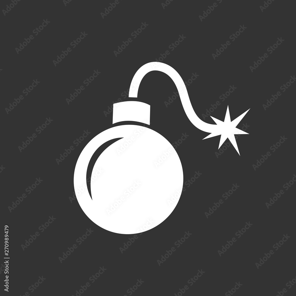 Bomb icon symbol vector Bomb icon symbol vector