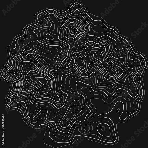 Topographic map lines background. Abstract vector illustration. Contour vector map.