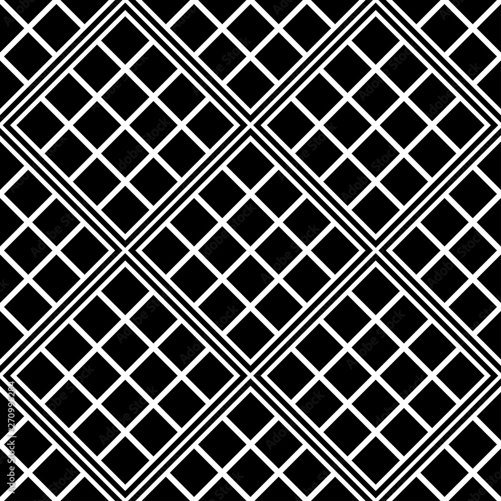 Seamless pattern. Black squares. Replaceable colors. Vector drawing. Background. Texture.