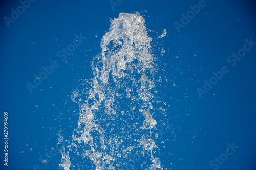 water splash on blue background