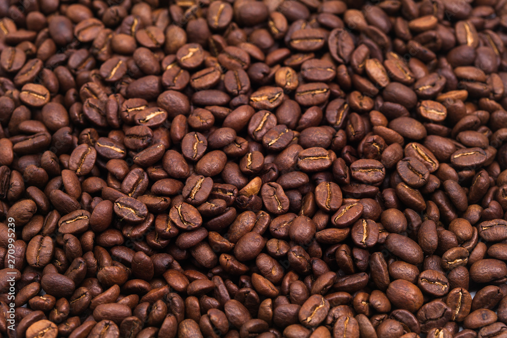 Background of Roasted coffee beans Background of Roasted coffee beans