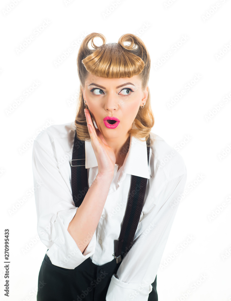 Gossip. Secular society Chronicle. Tabloids. Gossip column. The woman is excited about the secret. Secret information. Beautiful emotional blonde. Gossip. Secular society Chronicle. Tabloids. Gossip column. The woman is excited about the secret. Secret information. Beautiful emotional blonde.