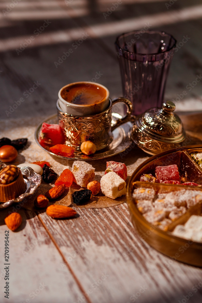 Traditional Turkish delight on Bayram Traditional Turkish delight on Bayram