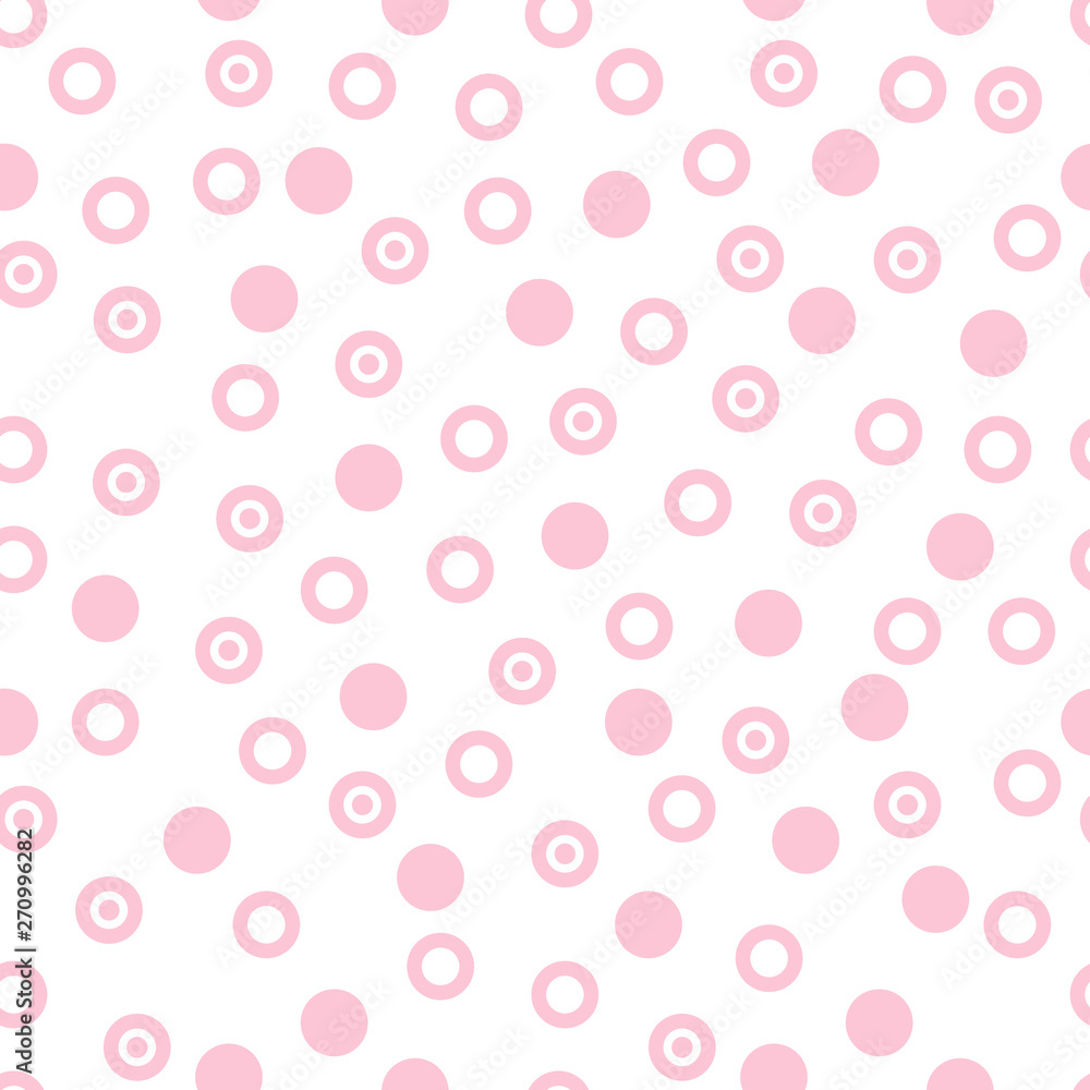 Abstract seamless pattern with circles and rings on white background. Abstract round seamless pattern. Vector illustration. Abstract seamless pattern with circles and rings on white background. Abstract round seamless pattern. Vector illustration.