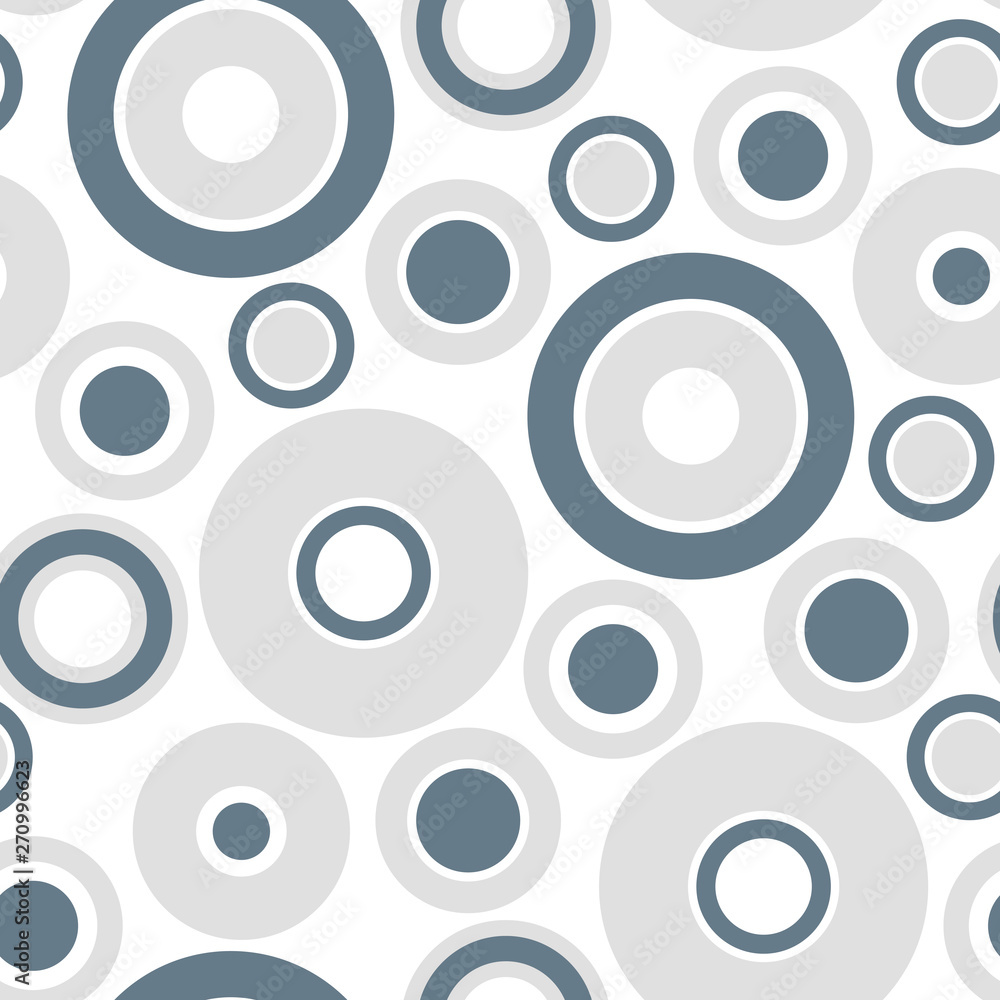 Round seamless pattern of random circles and rings. Dotted round seamless background, pattern, ornament. Vector illustration. Round seamless pattern of random circles and rings. Dotted round seamless background, pattern, ornament. Vector illustration.