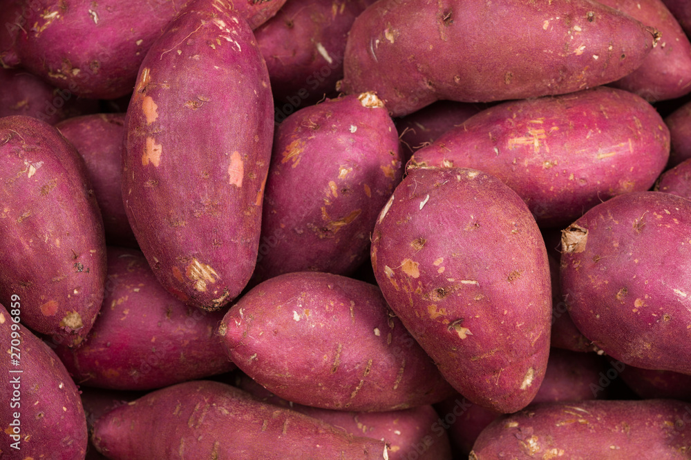 Fresh organic red sweet potatoes Fresh organic red sweet potatoes