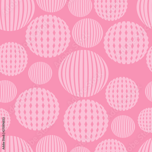 Abstract seamless pattern with textured circles. Vector illustration.