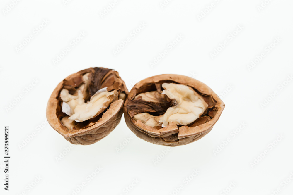 Kernel walnut isolated on the white background Kernel walnut isolated on the white background