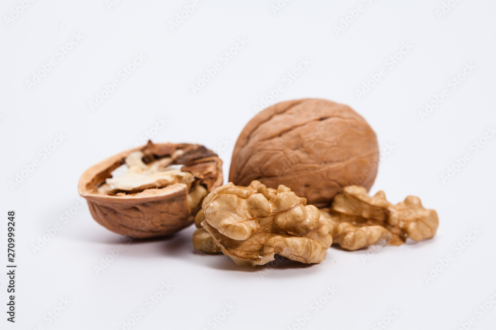 Kernel walnut isolated on the white background Kernel walnut isolated on the white background
