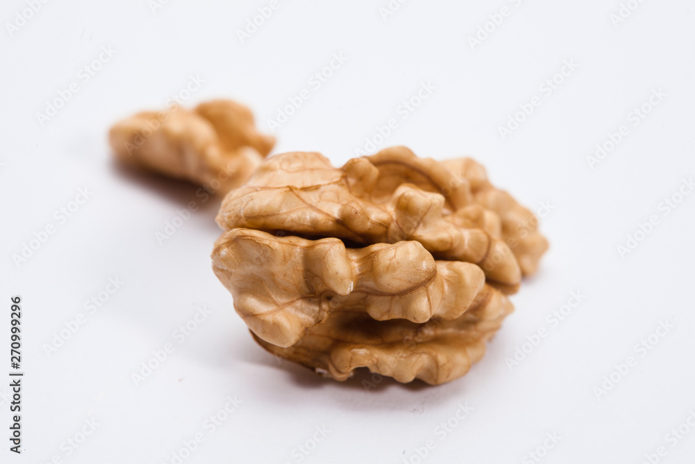 Kernel walnut isolated on the white background Kernel walnut isolated on the white background